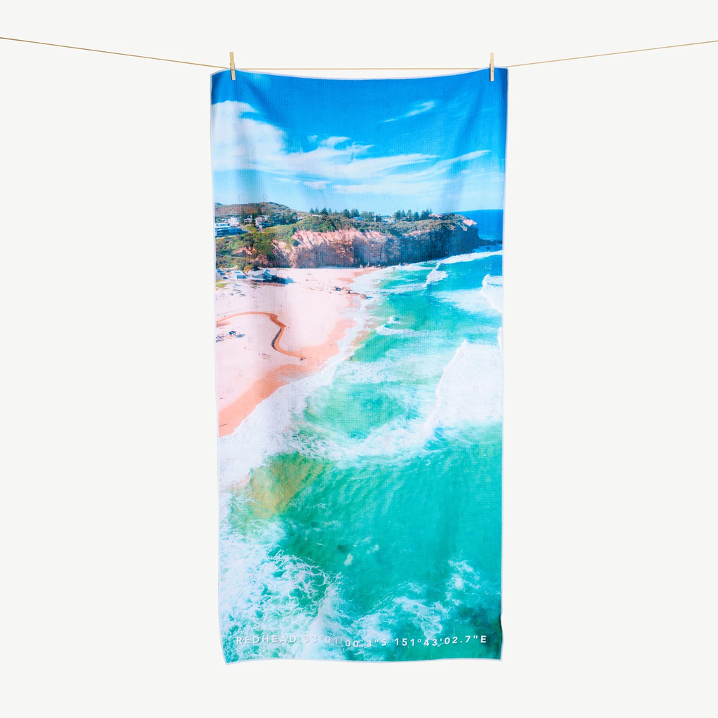 Redhead Rips Beach Towel - Destination Label