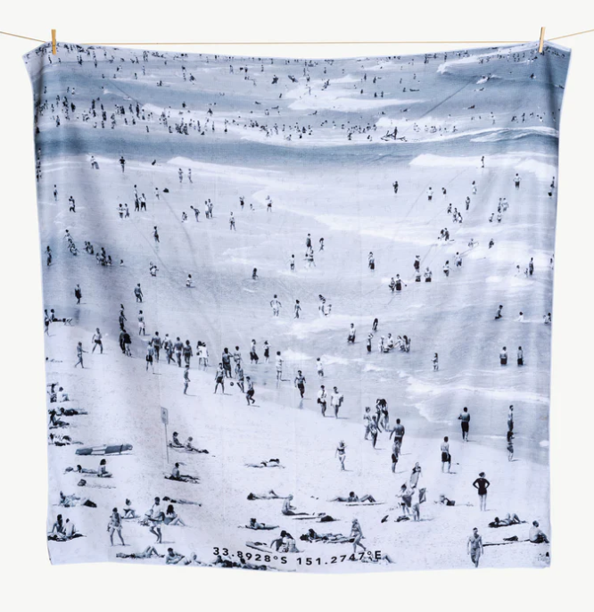 Beach Scene Extra Large Towel - Destination Label