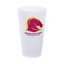 [NRL363AA] NRL Brisbane Broncos Frosted Schooner Glass