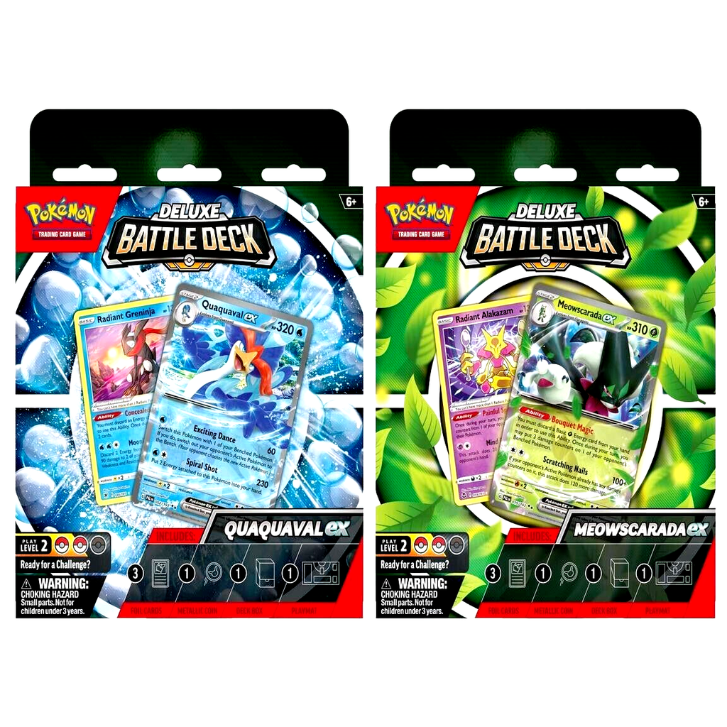 Pokémon Cards TCG Battle Deck Deluxe Meowscarade or Quaquaval Ex