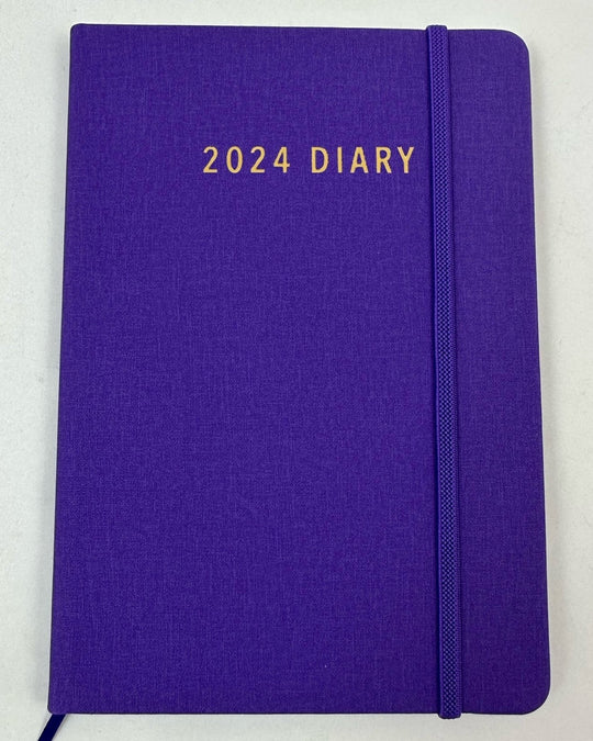 2024 Diary A5 Week To View Violet - Ozcorp