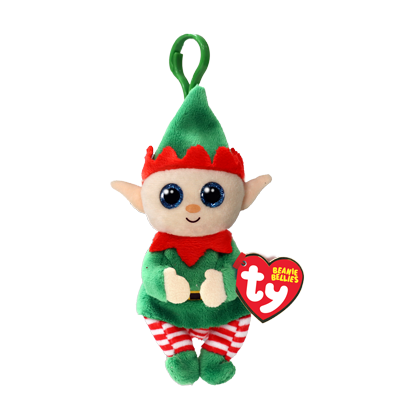 Elfonso the Green Elf Christmas - Ty Beanie Bellies Clip