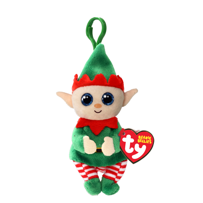 Elfonso the Green Elf Christmas 2023 Ty Beanie Bellies Clip