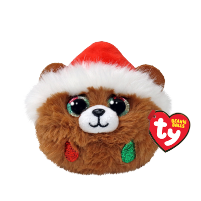 Pudding the Brown Bear Christmas 2023 Ty Beanie Ball