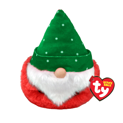 Turvey the Green Hat Gnome Christmas - Ty Beanie Balls