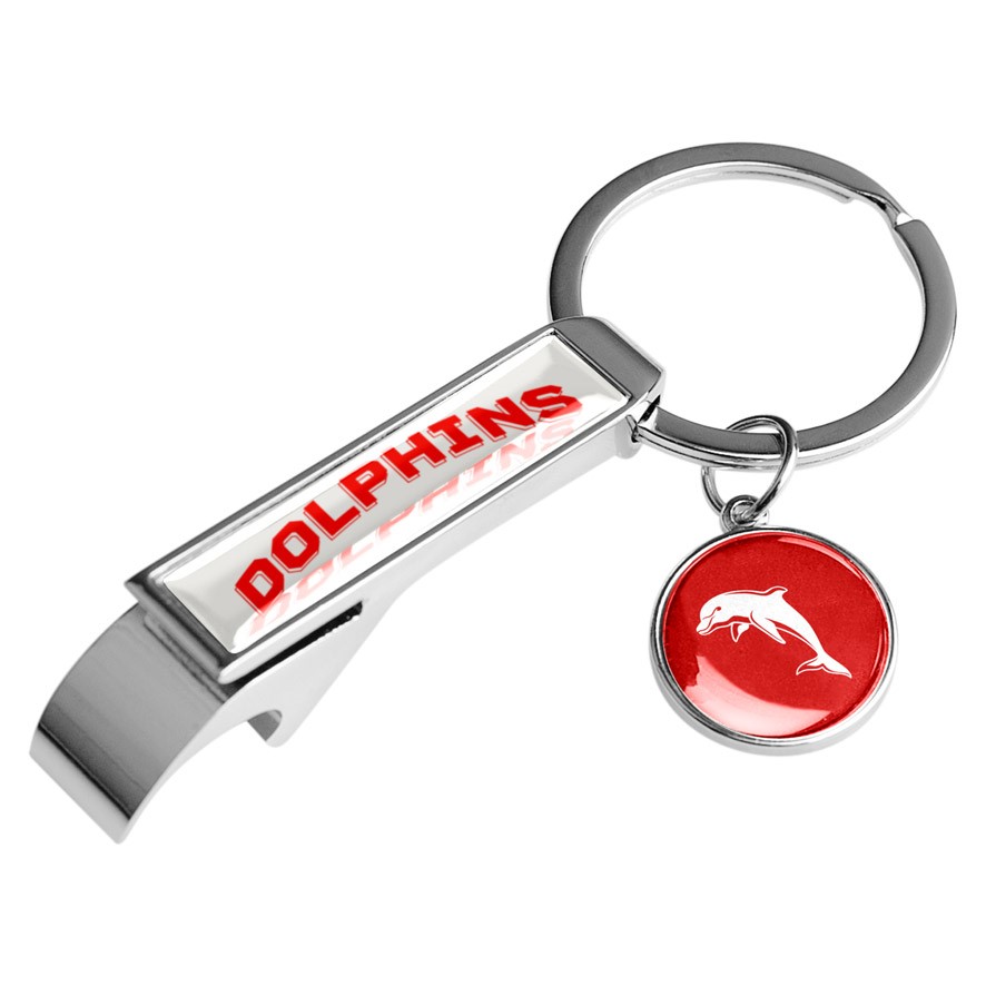 NRL Dolphins Bottle Opener Keyring