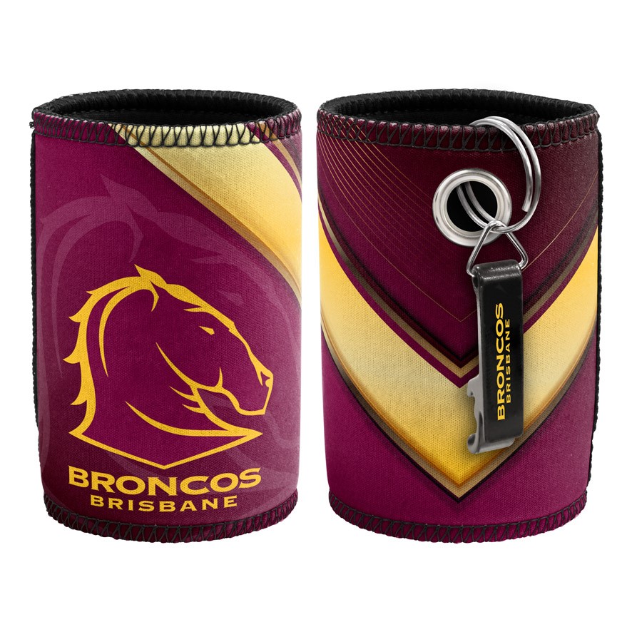 NRL Brisbane Broncos Can Cooler & Opener