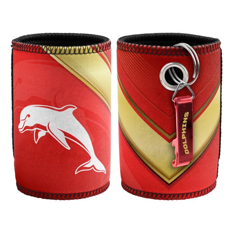 NRL Dolphins Can Cooler & Opener & Opener
