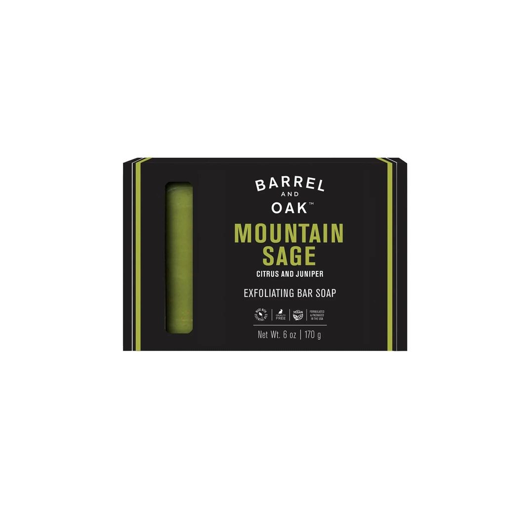 Exfoliating Soap Bar - Mountain Sage 6 oz - Barrel and Oak