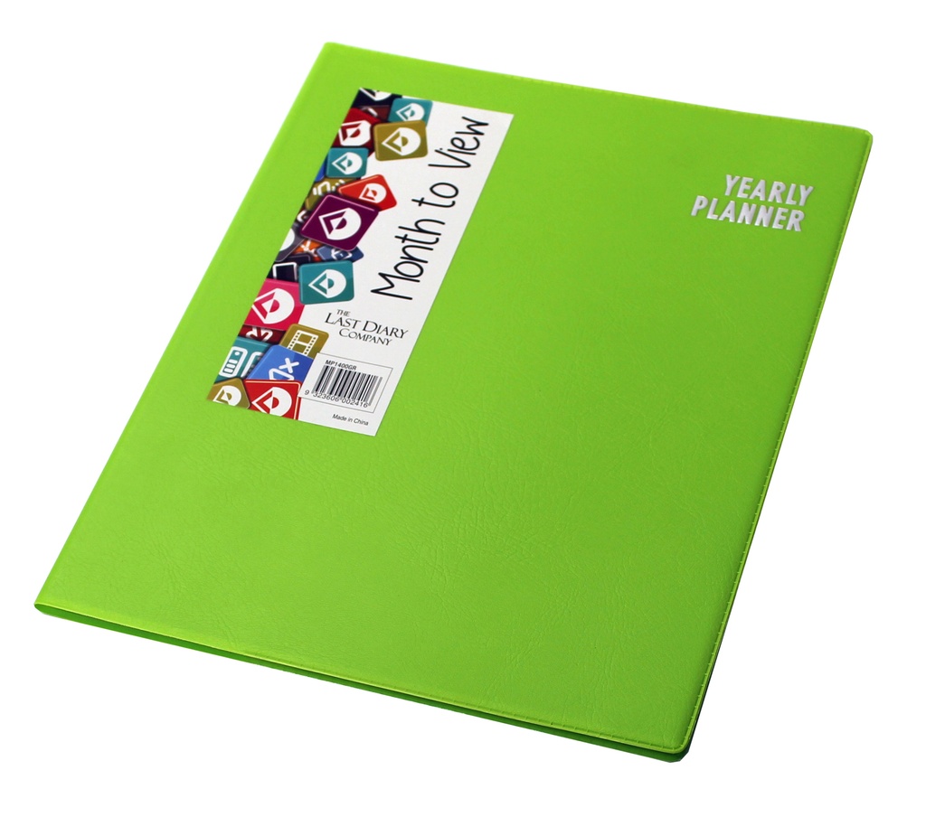 2024 Diary Quarto Planner Month to View - Green