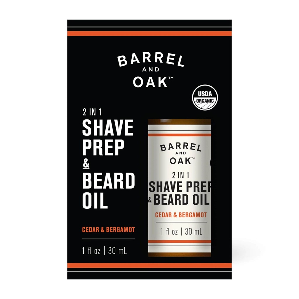 Shave Prep and Beard Oil 2 in 1 - Barrel and Oak