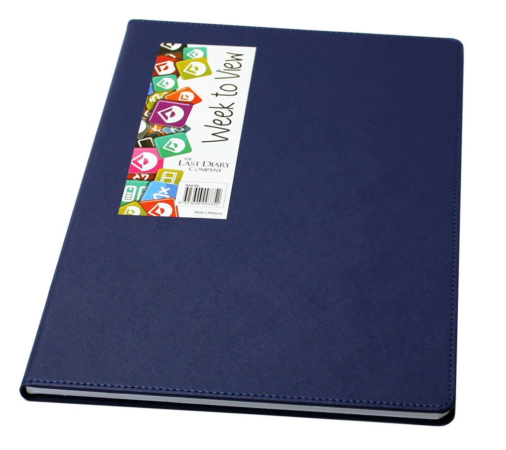 2025 A4 WTV Diary - Becall Casebound Blue