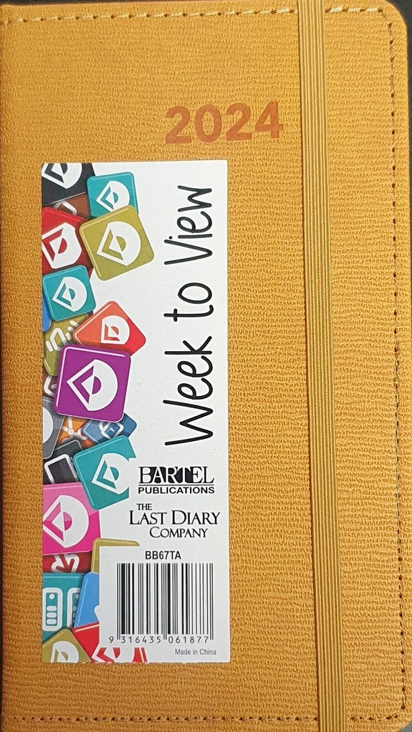 Becall 2025 Diary B6 Week To View Case Bound - Tan