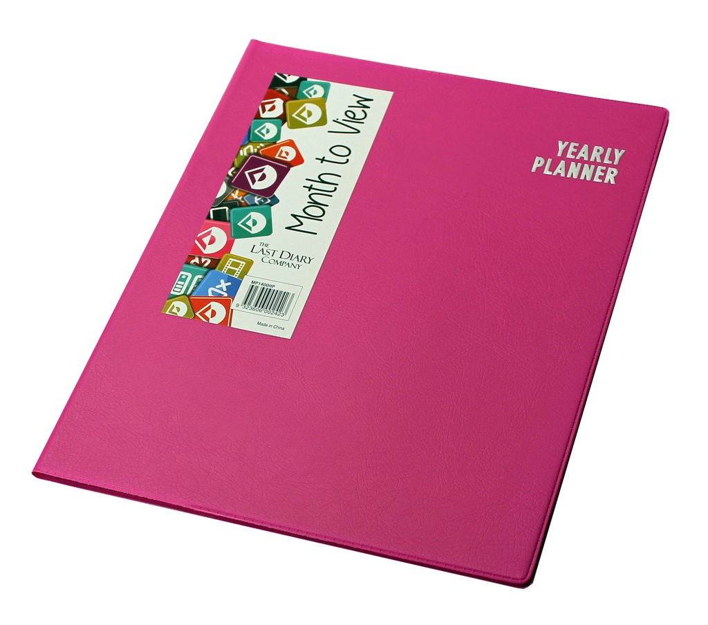 2024 Diary Quarto Planner Month to View - Hot Pink