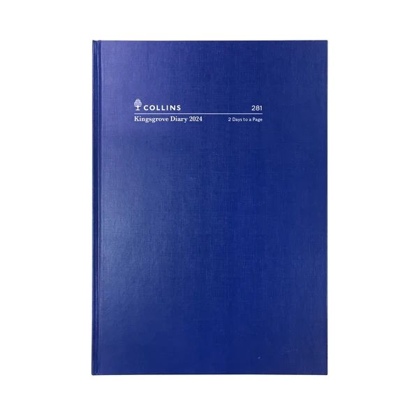 Collins Kingsgrove 2024 Diary A5 2 Days To A Page Blue
