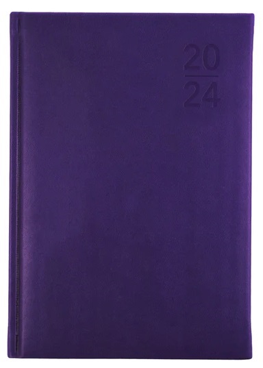 Collins Silhouette 2024 Diary A5 Day To Page Purple