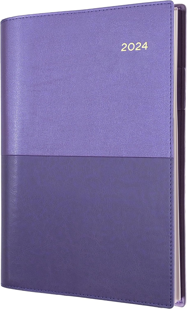​​​Collins Vanessa 2024 Diary A5 Day To Page Purple