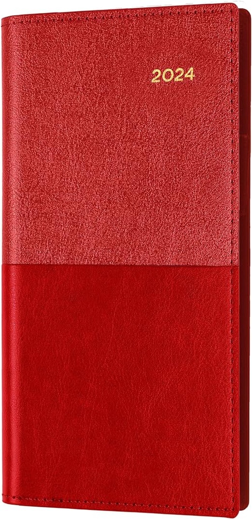​​​Collins Vanessa 2024 Diary B6/7 Week To View Landscape Red