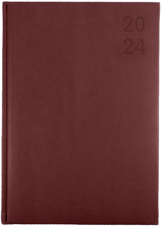 Collins Silhouette 2024 Diary A4 Day To Page Maroon