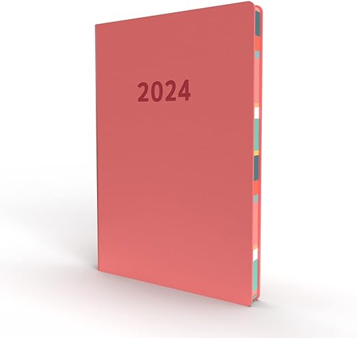​Collins Edge Mira 2024 Diary A5 Week To View Pink