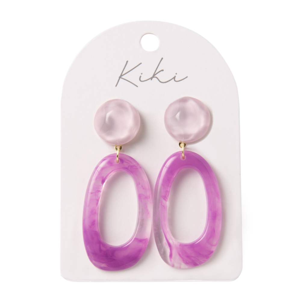 KiKi Violet Loop Earrings - Splosh