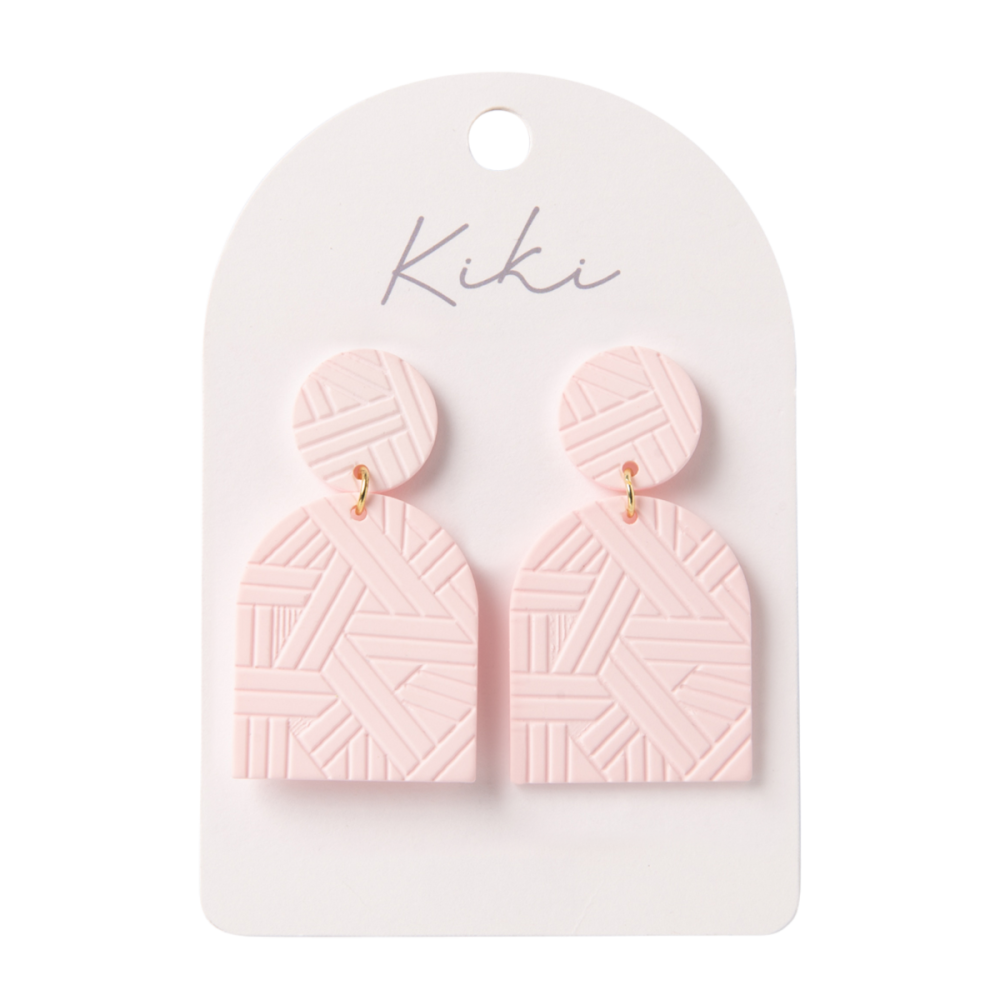 KiKi Light Pink Geo Earrings - Splosh