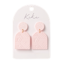 [KIK015] KiKi Light Pink Geo Earrings - Splosh