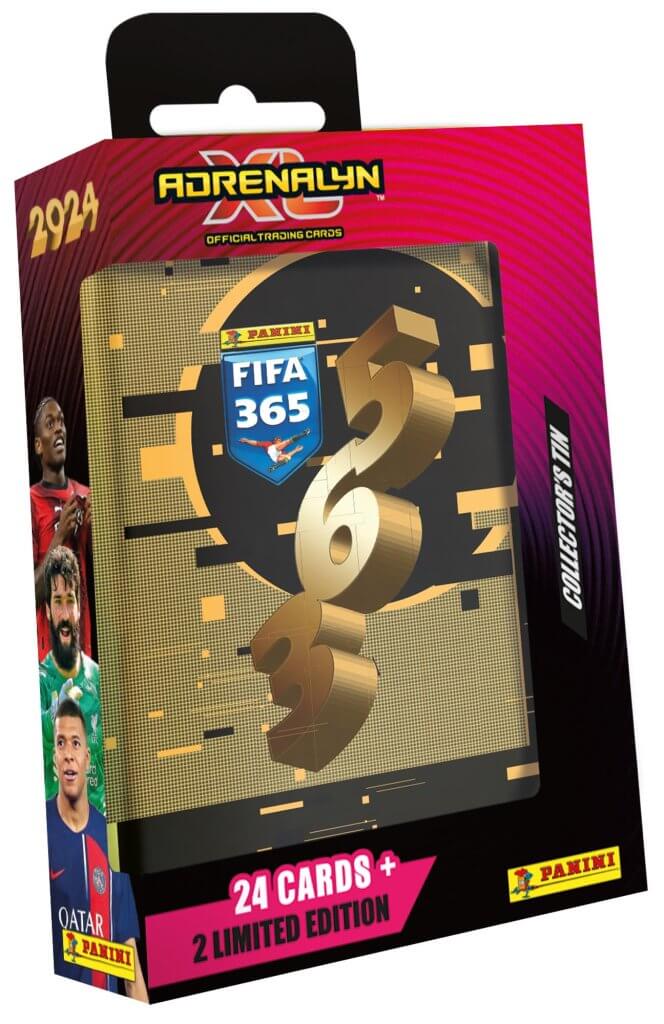 Panini FIFA 365 Adrenalyn XL 2024 Soccer Trading Cards Pocket Tin Box