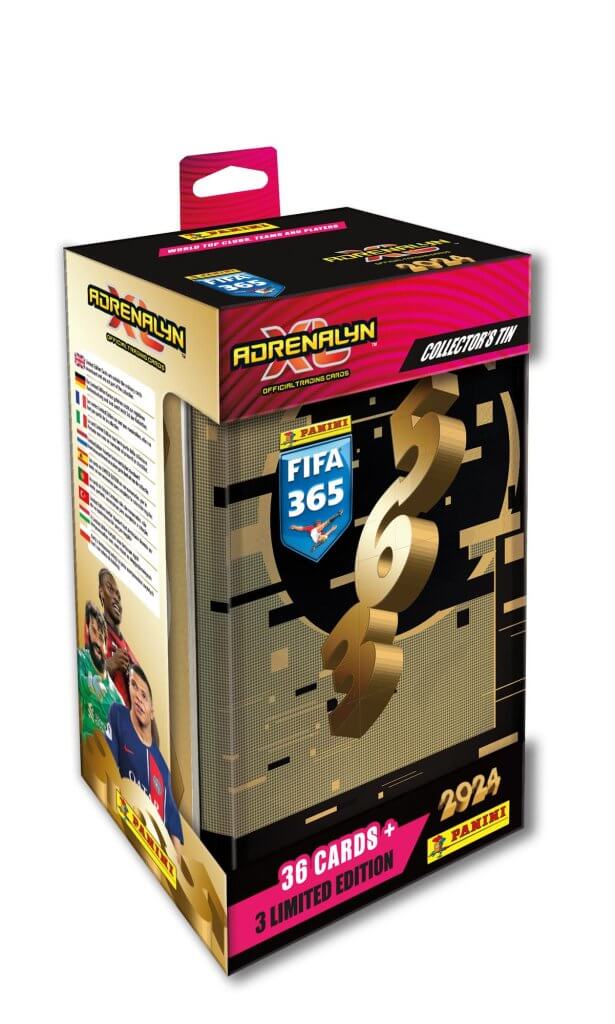 Panini FIFA 365 Adrenalyn XL 2024 Soccer Trading Cards Classic Tin Box