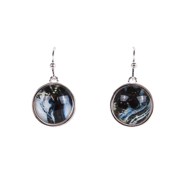 Silver Resin Earrings - Lily & Mae