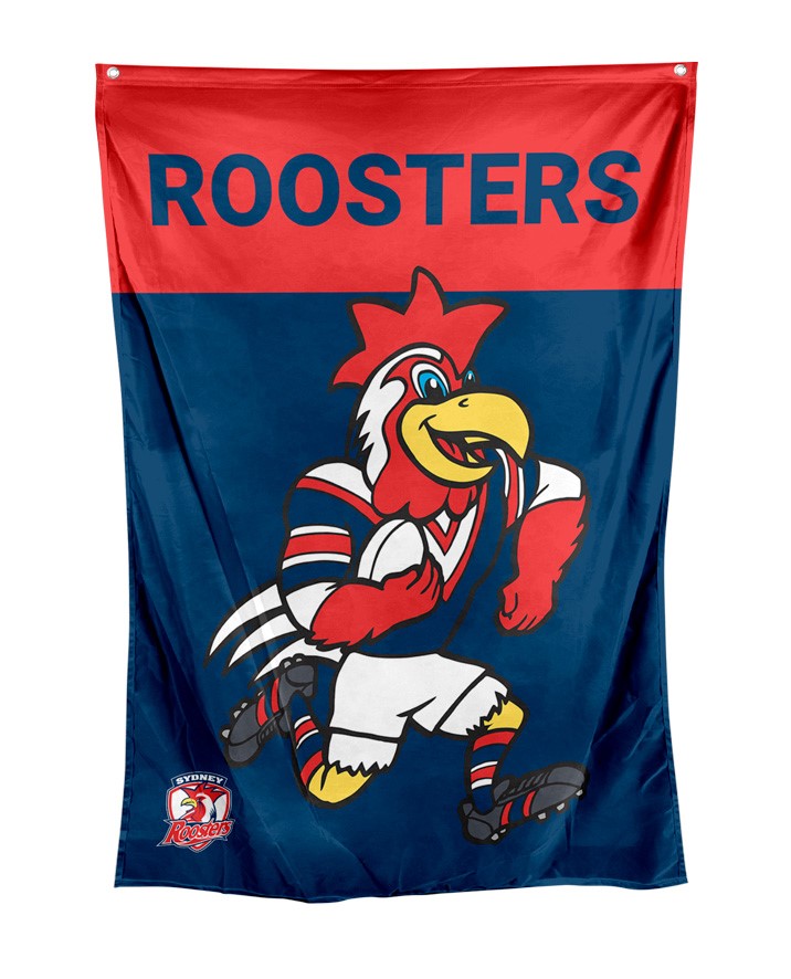 NRL Sydney Roosters Mascot Wall Flag