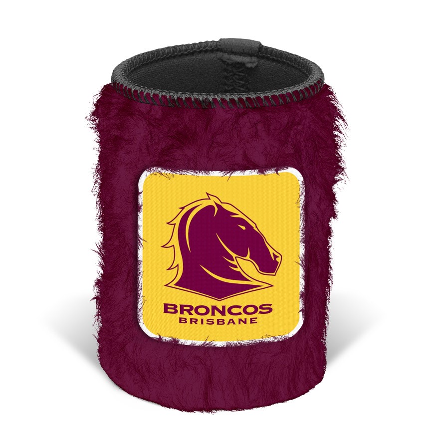 NRL Brisbane Broncos Fluffy Can Cooler