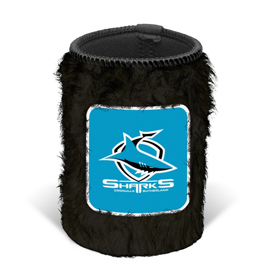 NRL Cronulla Sharks Fluffy Can Cooler