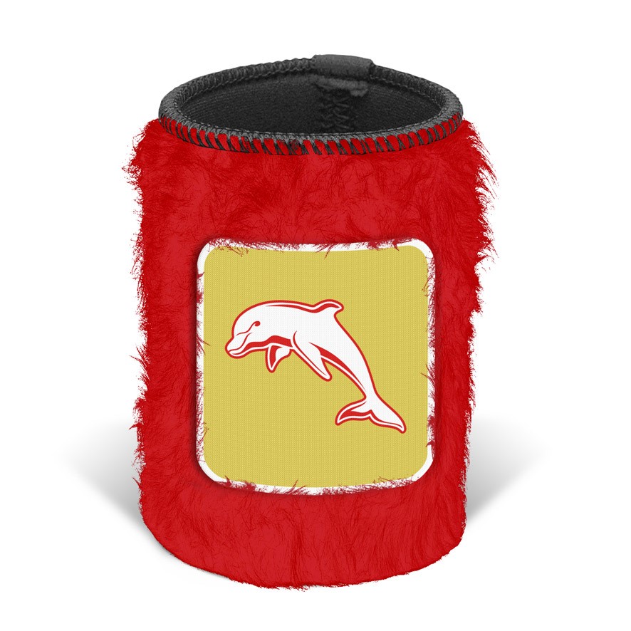 NRL Dolphins Fluffy Can Cooler