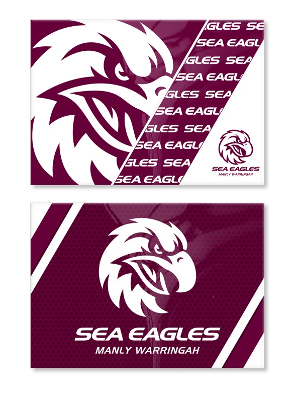 NRL Manly Warringah Sea Eagles Magnet Set