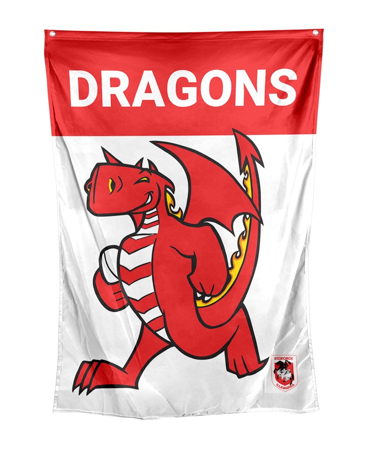 NRL St. George Illawarra Dragons Mascot Wall Flag