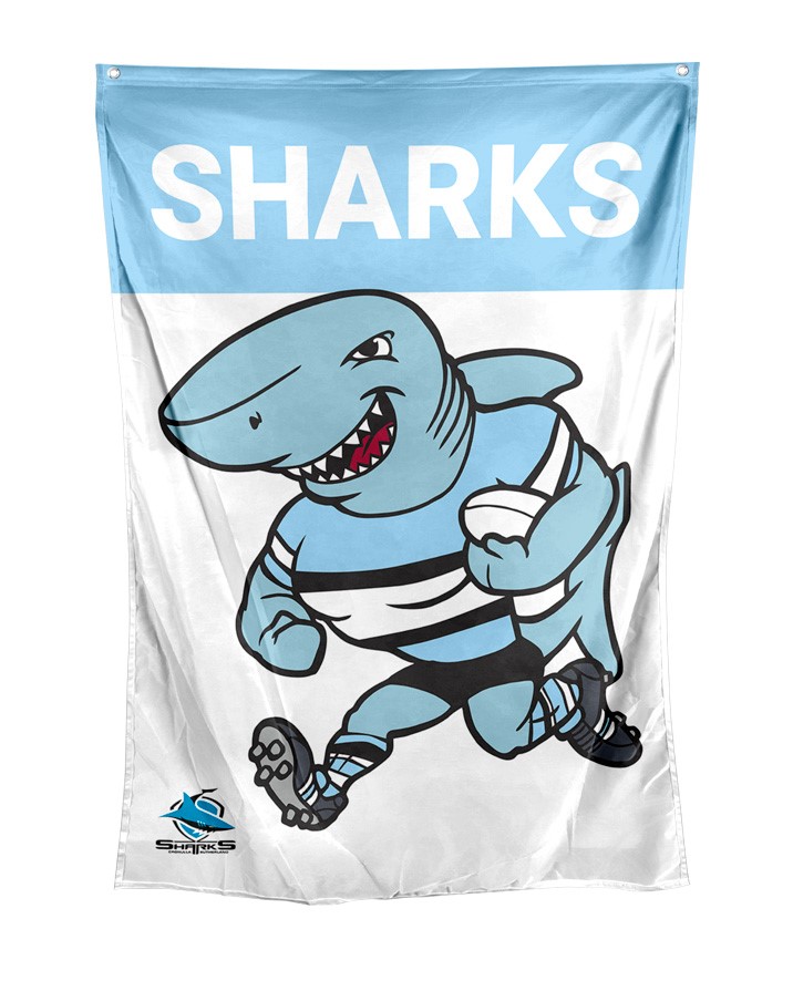 NRL Cronulla-Sutherland Sharks Mascot Wall Flag