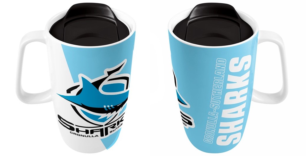 NRL Cronulla-Sutherland Sharks Travel Mug w/ Handle