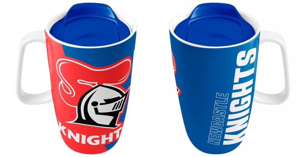 NRL Newcastle Knights Travel Mug w/ Handle