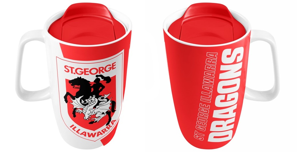 NRL St. George Illawarra Dragons Travel Mug w/ Handle