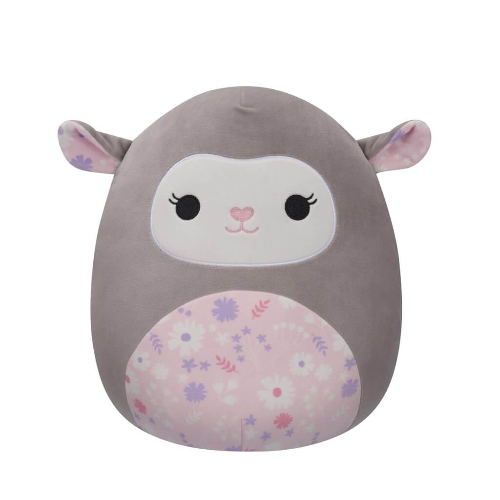 Easter 12 Inch Squishmallows Elea the Lamb with Floral Tummy