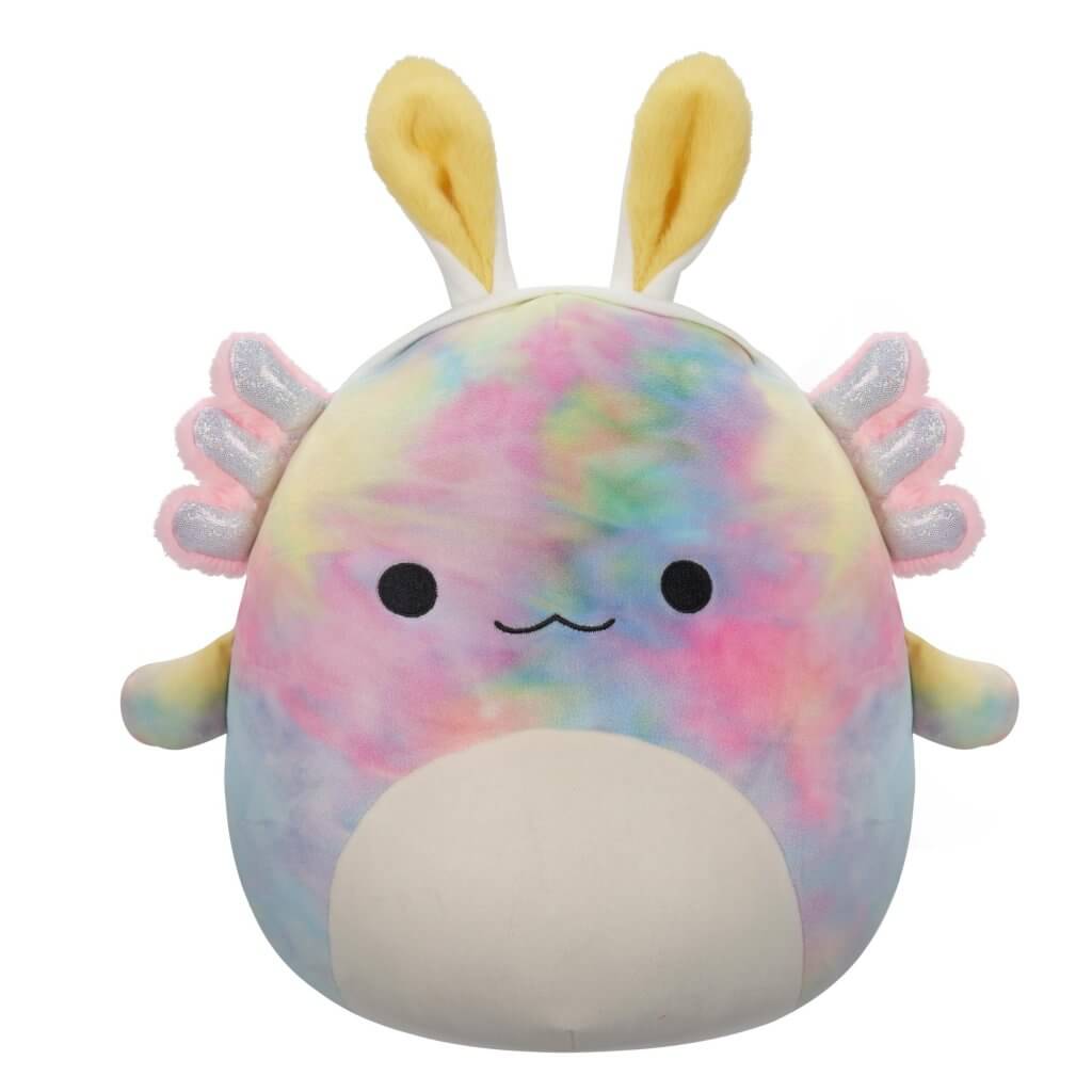 Easter Squishmallows 12" Tinley the Axolotl with Bunny Ears