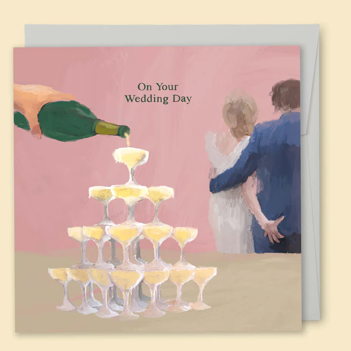 On Your Wedding Day Champagne Card - Papernest Designs
