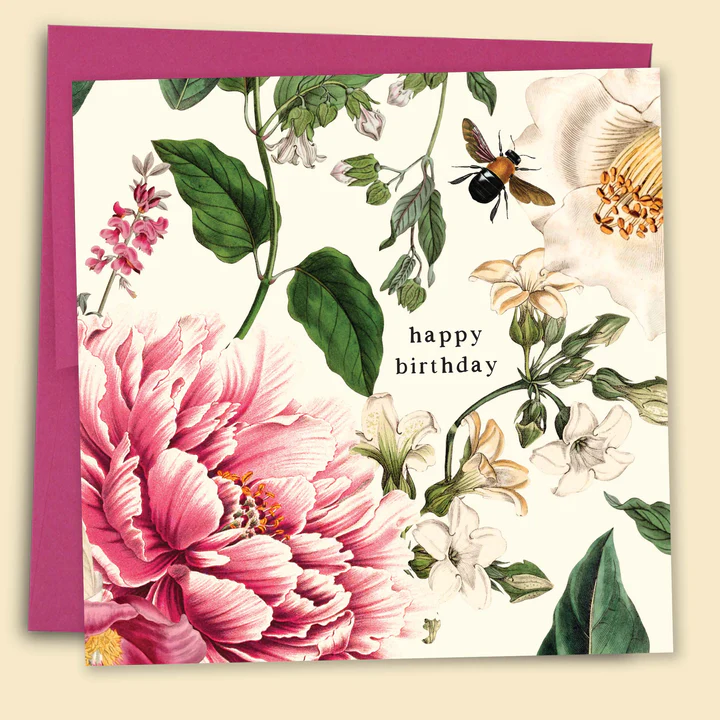 Happy Birthday Floral Garden Card - Papernest Designs
