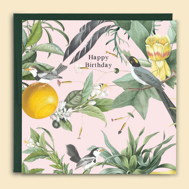 Happy Birthday Birds & Lemons Card - Papernest Designs