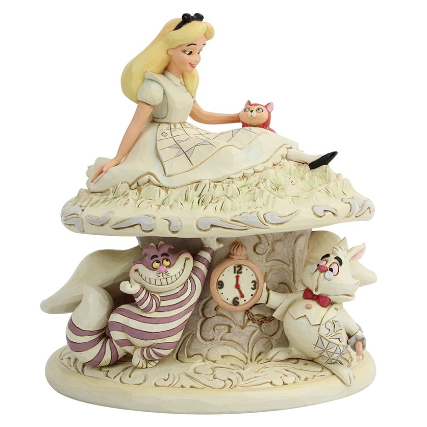 Disney Traditions White Woodland Alice in Wonderland 18cm Whimsy and Wonder