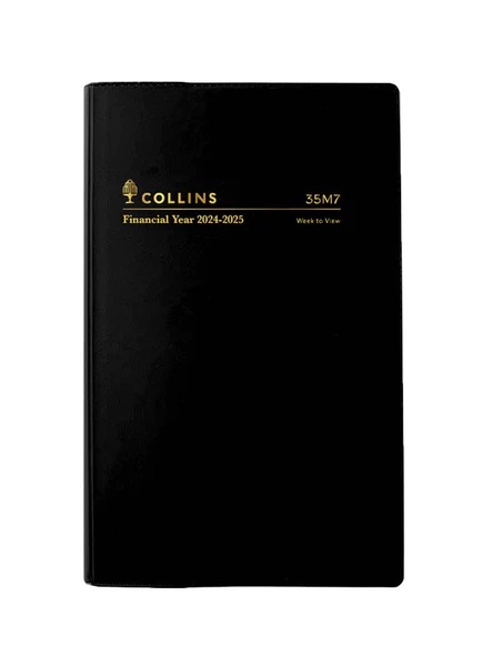 Collins Financial Year Diary 2024-2025 B7R Week to View (Black)