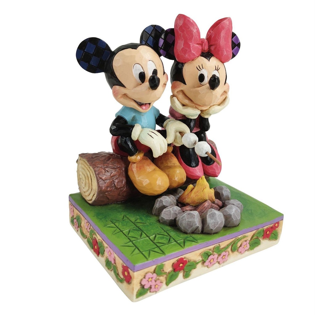 Disney Traditions Mickey & Minnie Campfire 14.6cm "Love Warms the Heart"