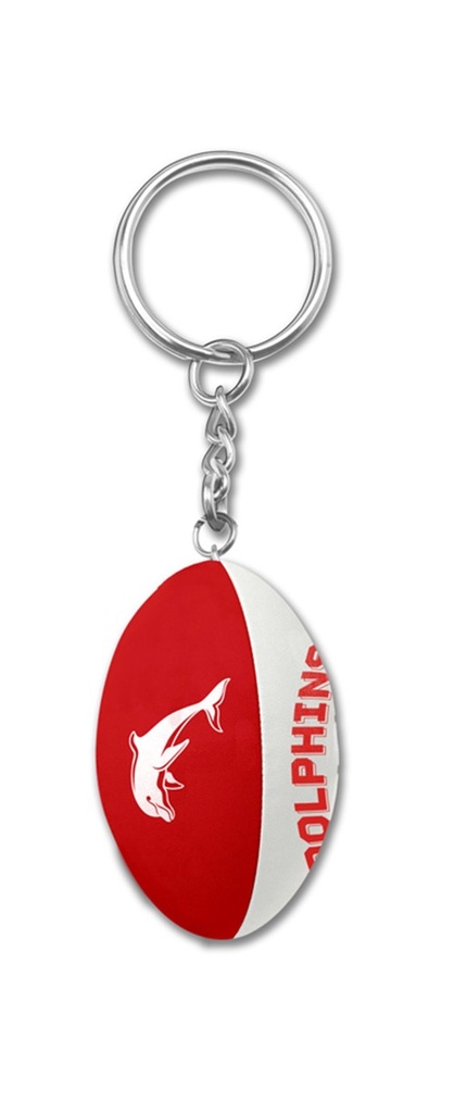 NRL Dolphins Ball Keyring
