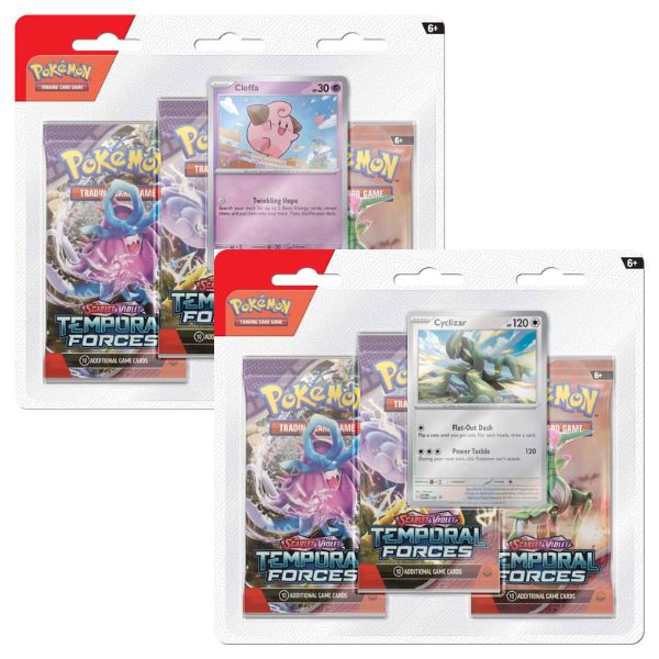 Pokémon Cards TCG Scarlet & Violet 5 Temporal Forces Three Booster Blister